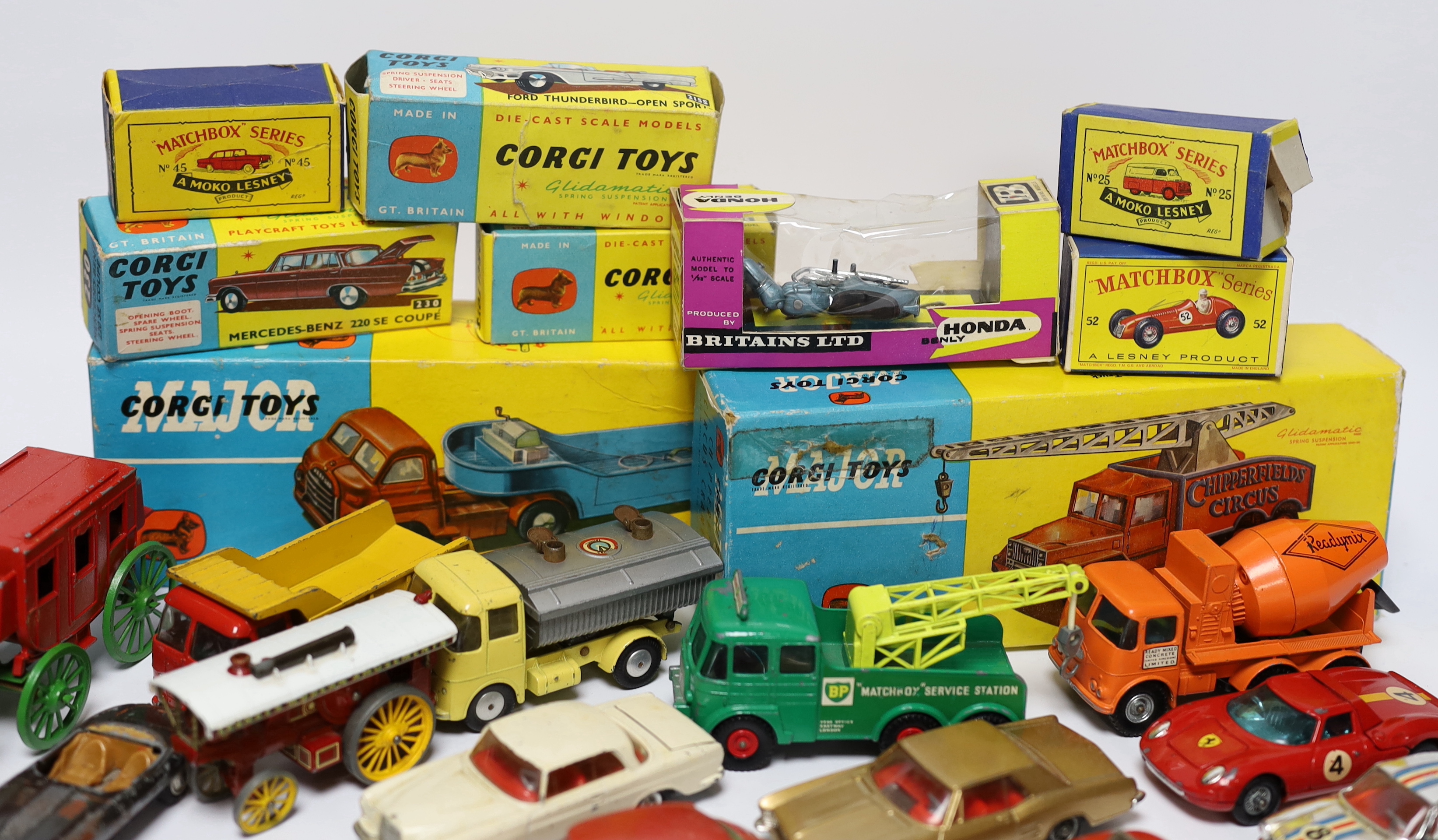 A collection of Corgi Toys, Matchbox Series and Britains diecast vehicles (23)